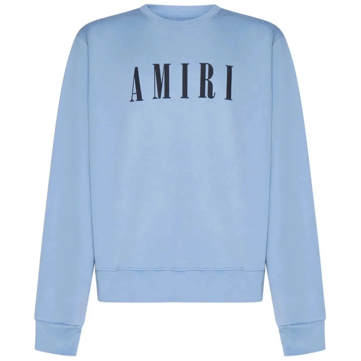 Amiri Pale Blue Logo Crewneck