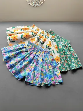 Blossom Breeze Wide Leg Floral Shorts