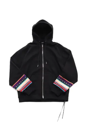 Boxy Fit Multi Tape Zip Up Hoodie