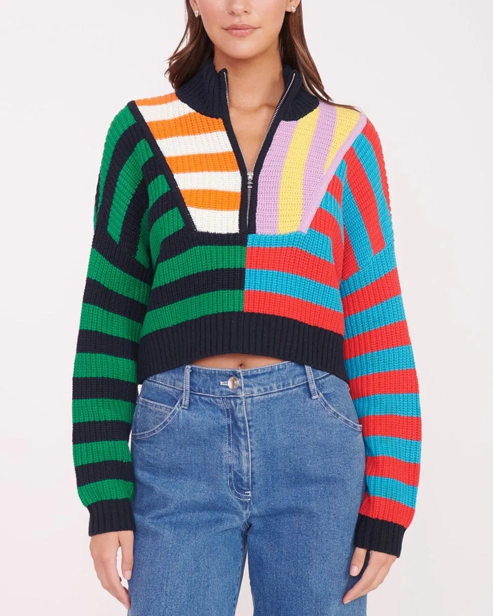 Cabana Stripe Cropped Hampton Sweater