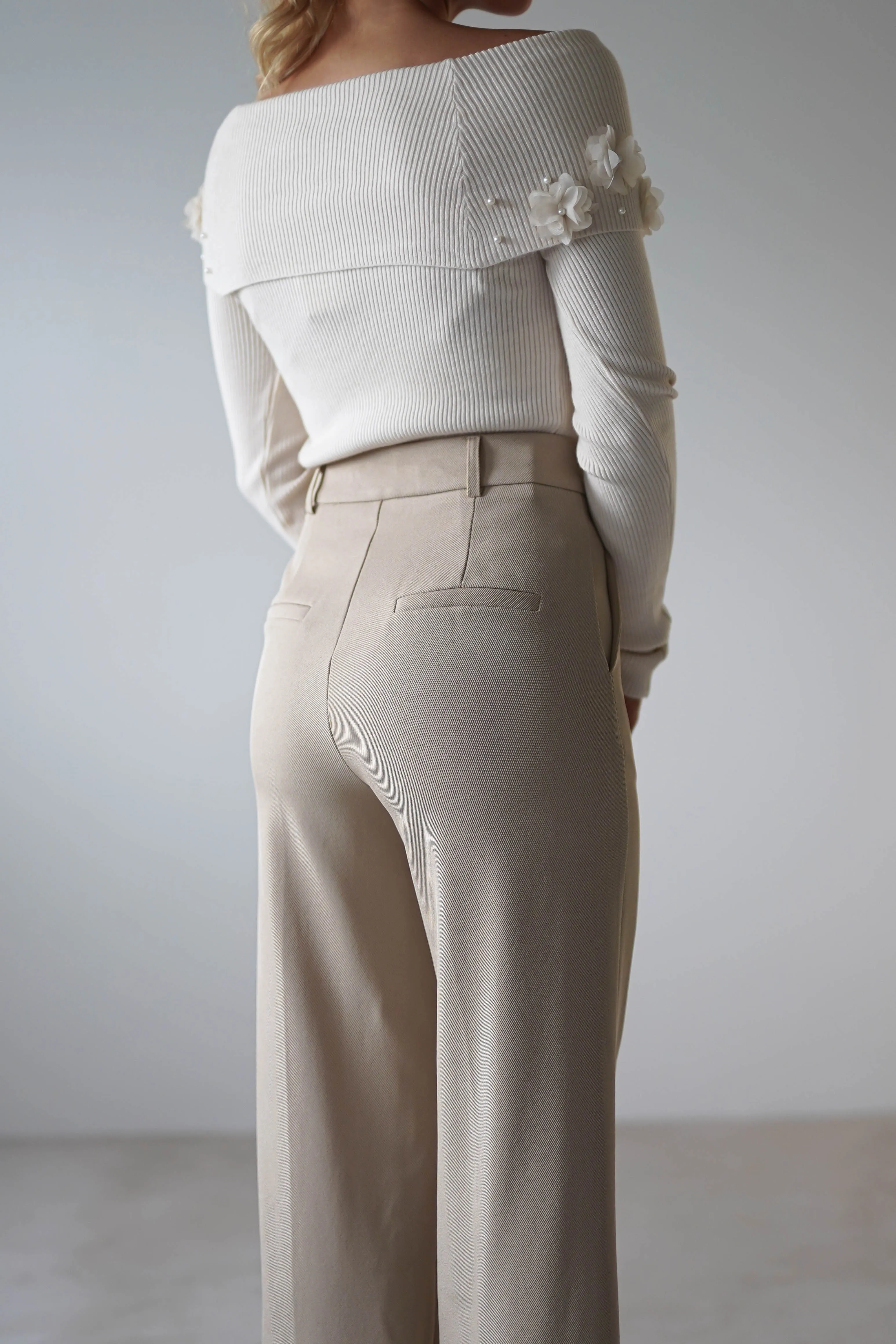 Carey Tailored Pants | Cream