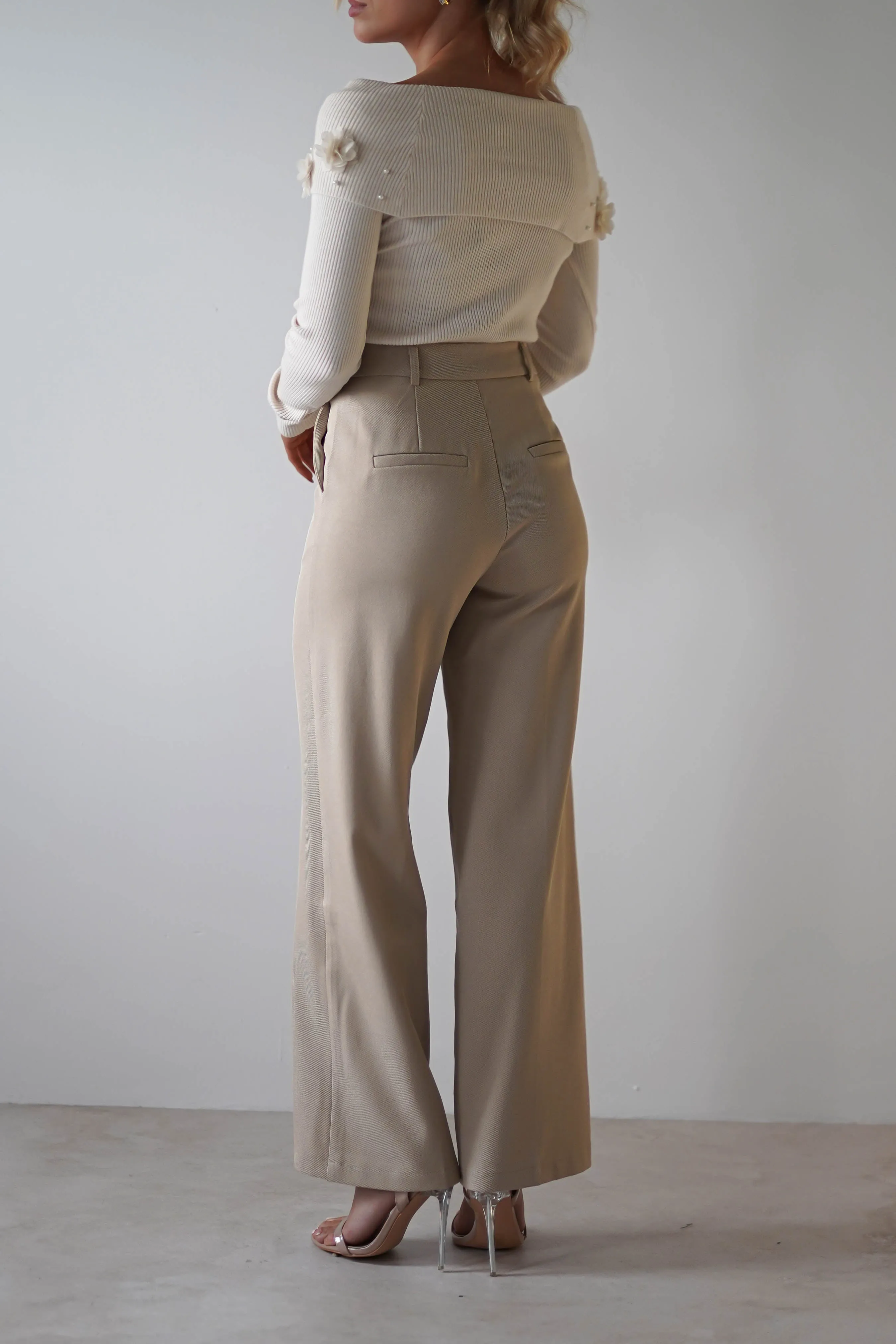 Carey Tailored Pants | Cream