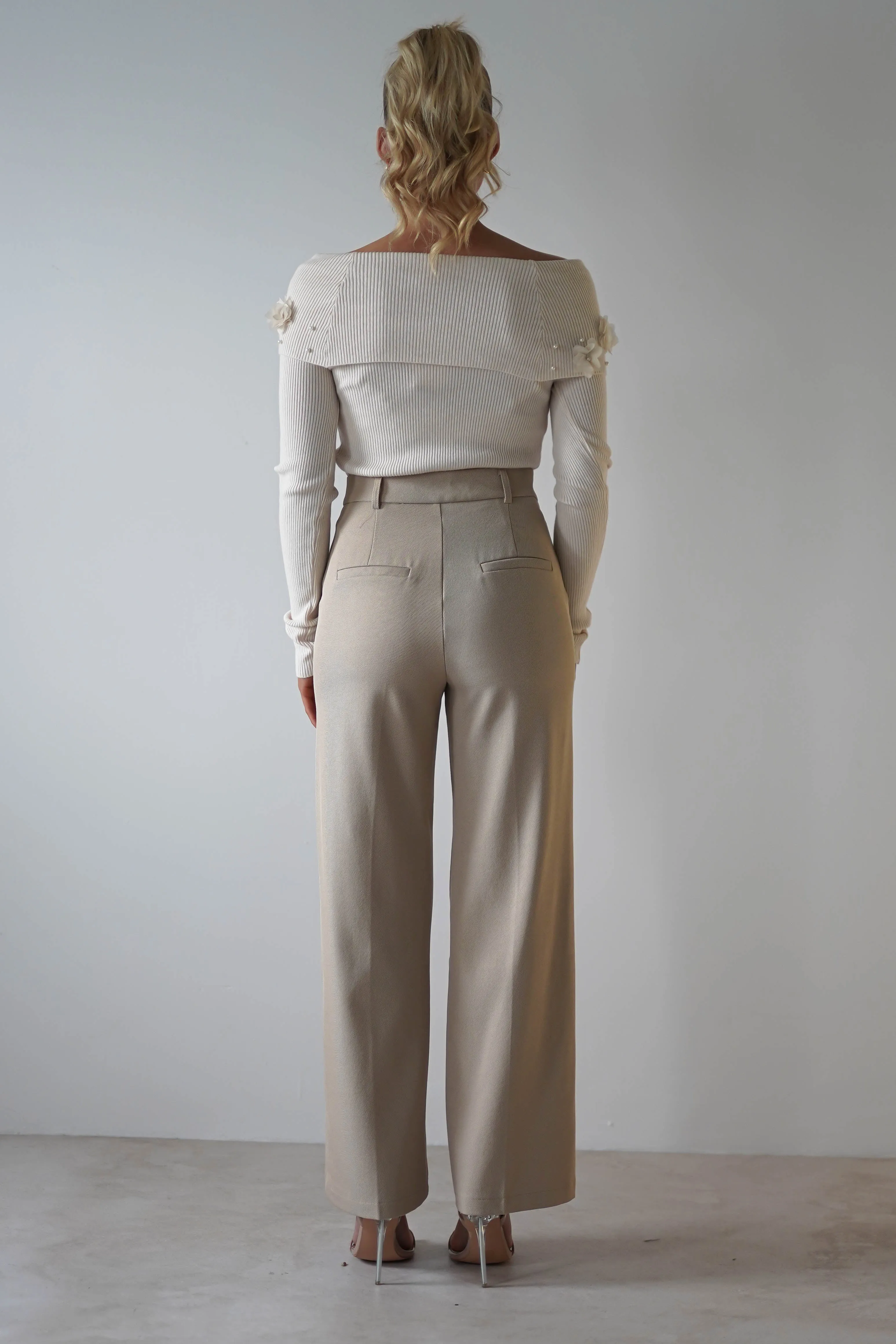 Carey Tailored Pants | Cream