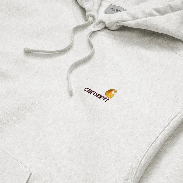 Carhartt WIP Hooded American Script Sweatshirt Ash Heather