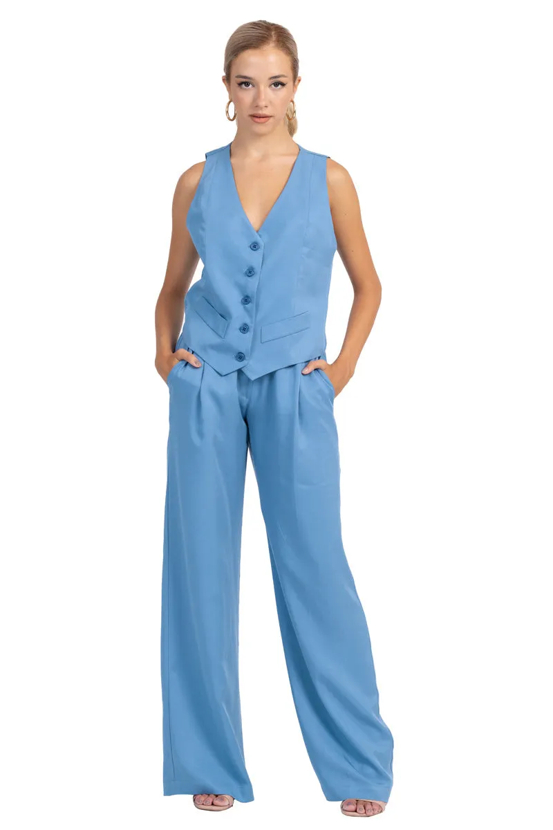 Ciel Blue Women's Suit Vest