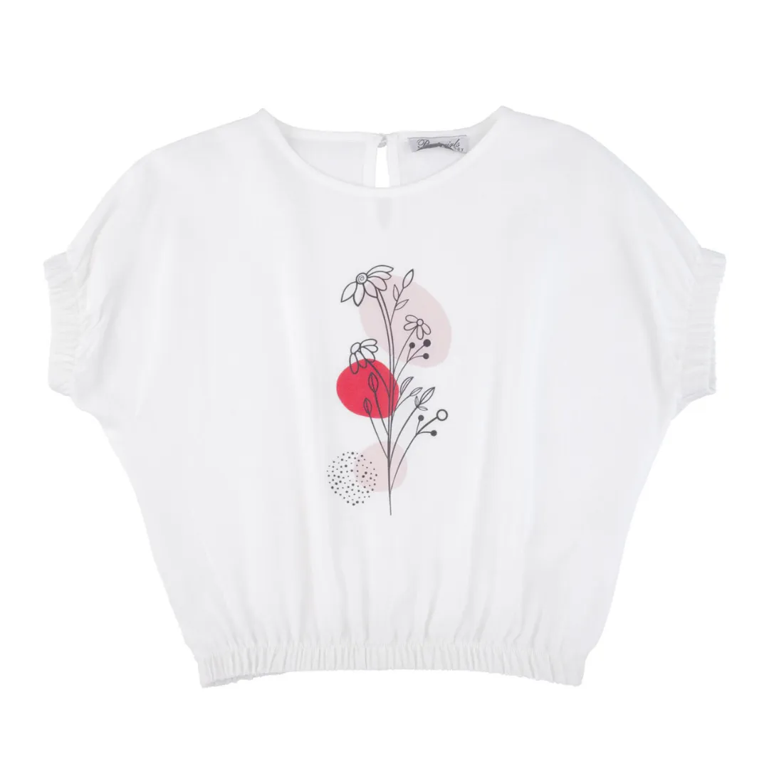 Coral Flower Girls Casual Set