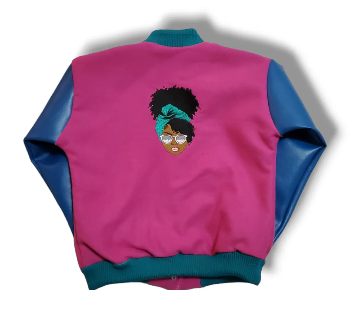 Custom Black Barbie Varsity Jacket