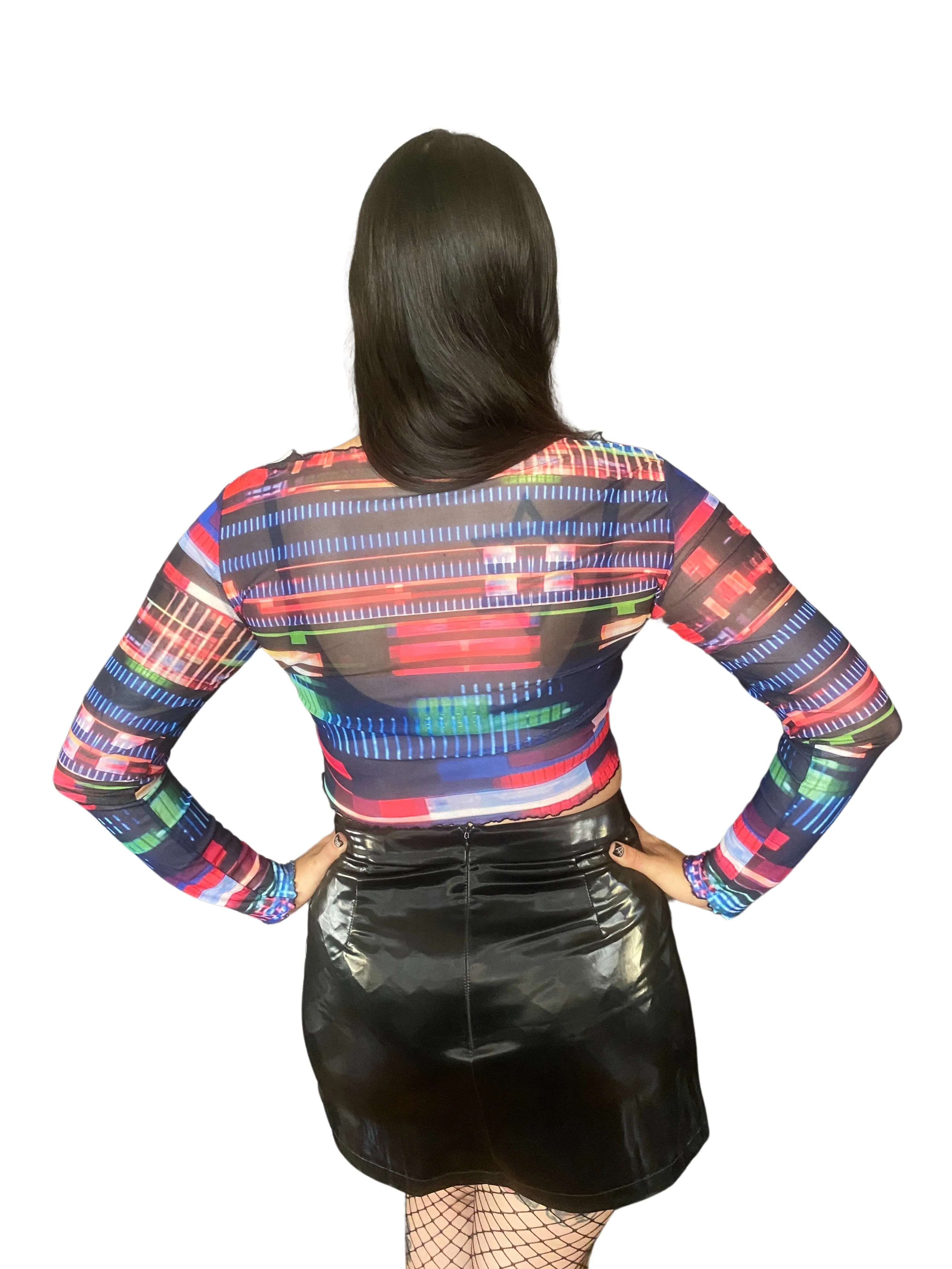 Electro 4K Mesh Crop Top