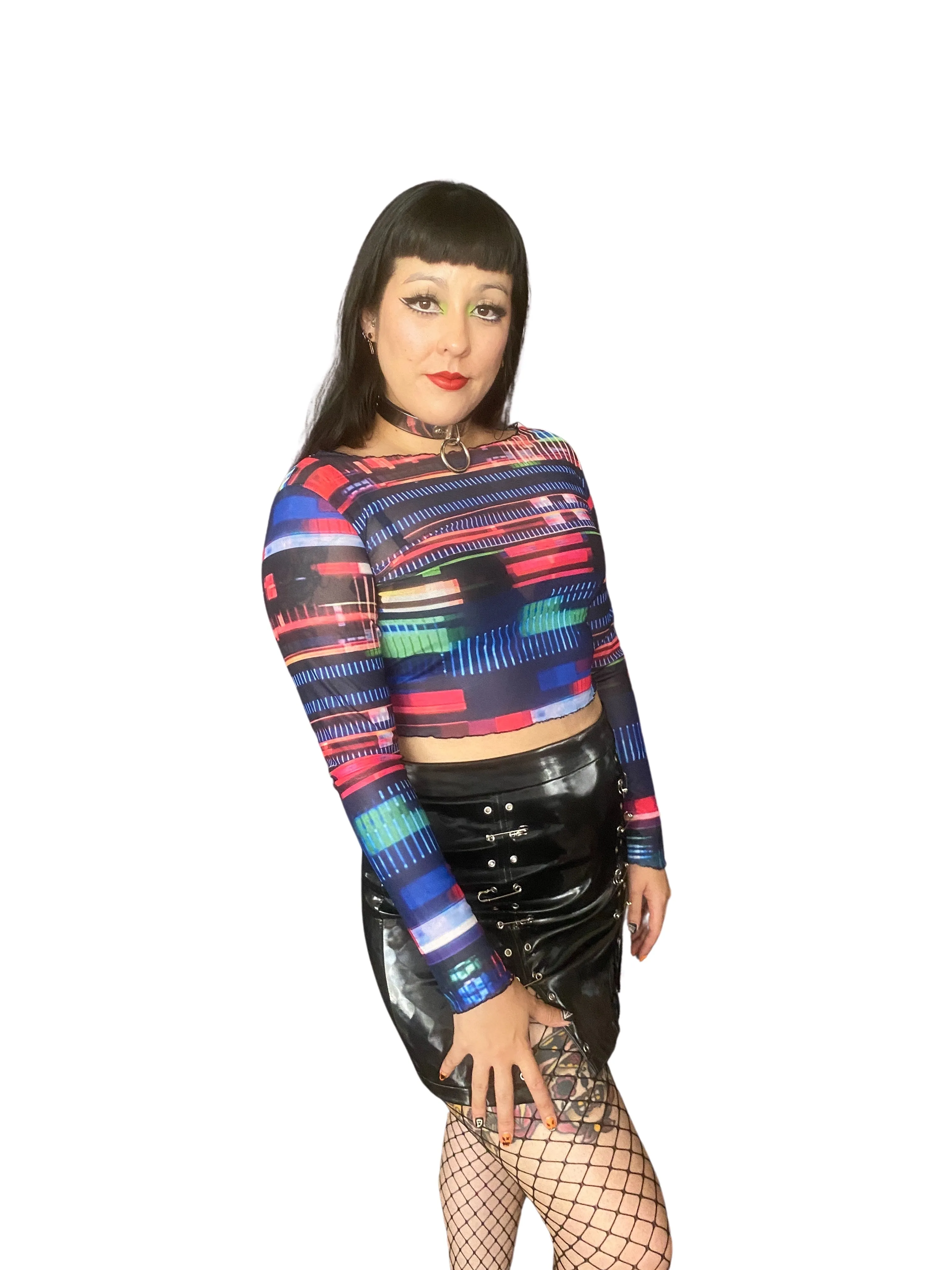 Electro 4K Mesh Crop Top