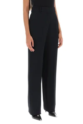 fluid crepe trousers