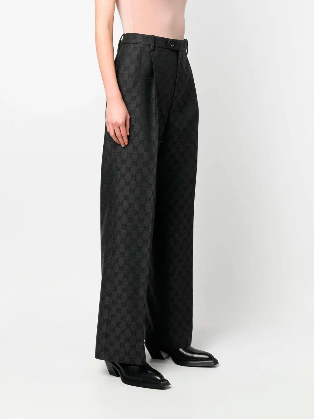 GG-embroidery tailored trousers