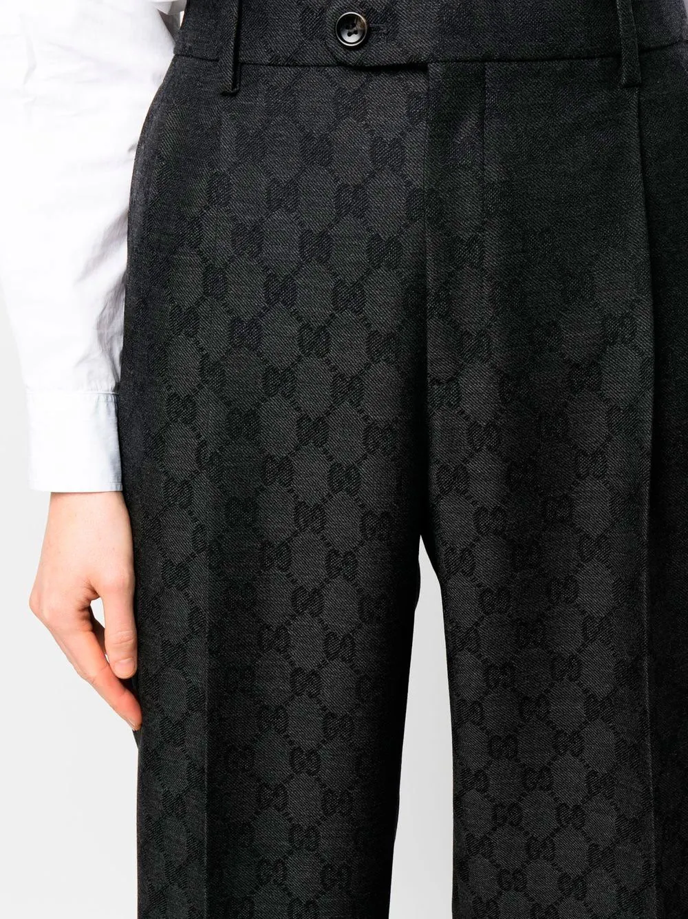 GG-embroidery tailored trousers