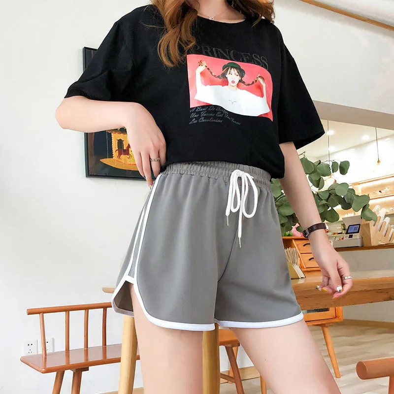 Gym Women Summer Loose Student Fitness Jogging Casual Pants All-Matching Slim-Look Wide Leg INS Shorts