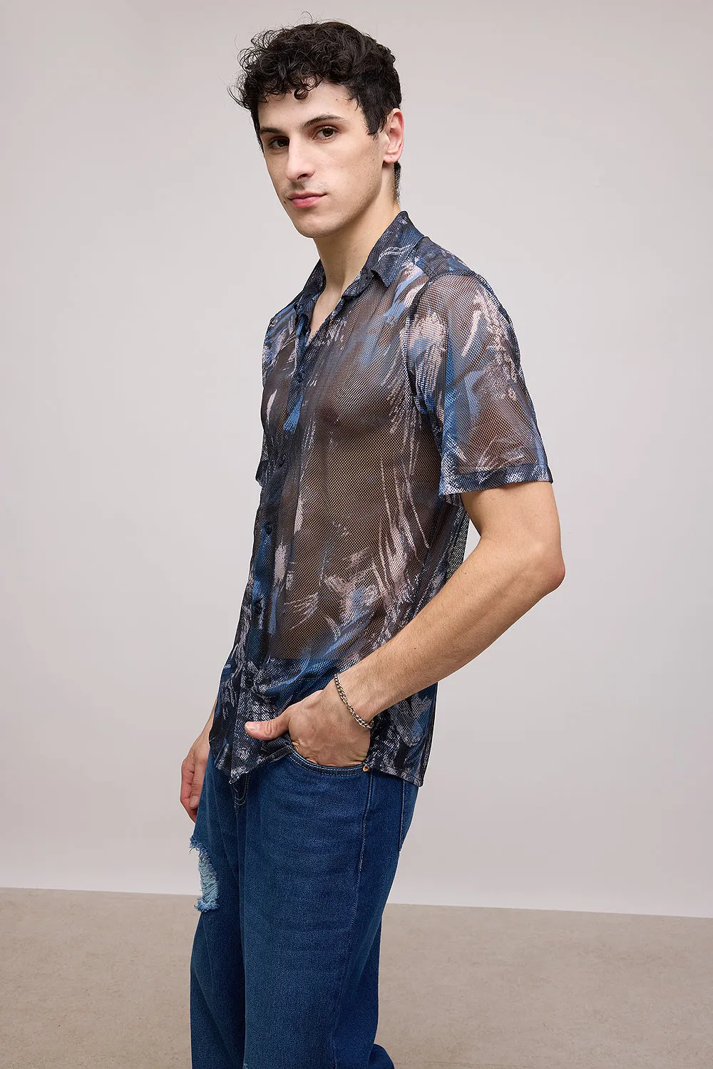 Lit Men's Mesh Shirt