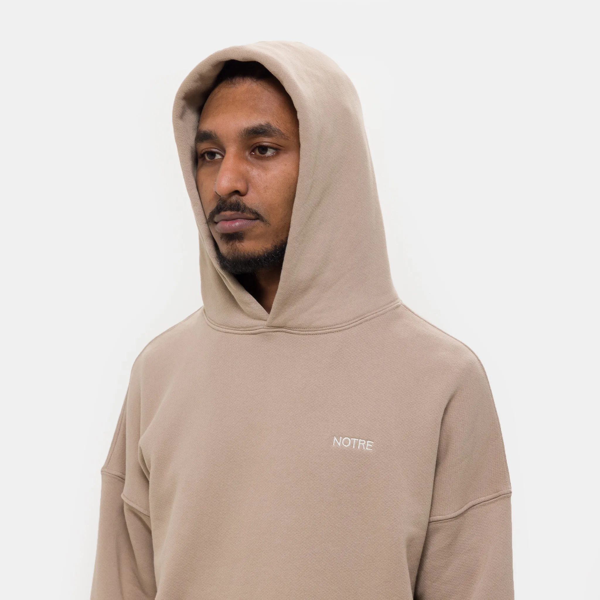 Logo Hoodie in Tan