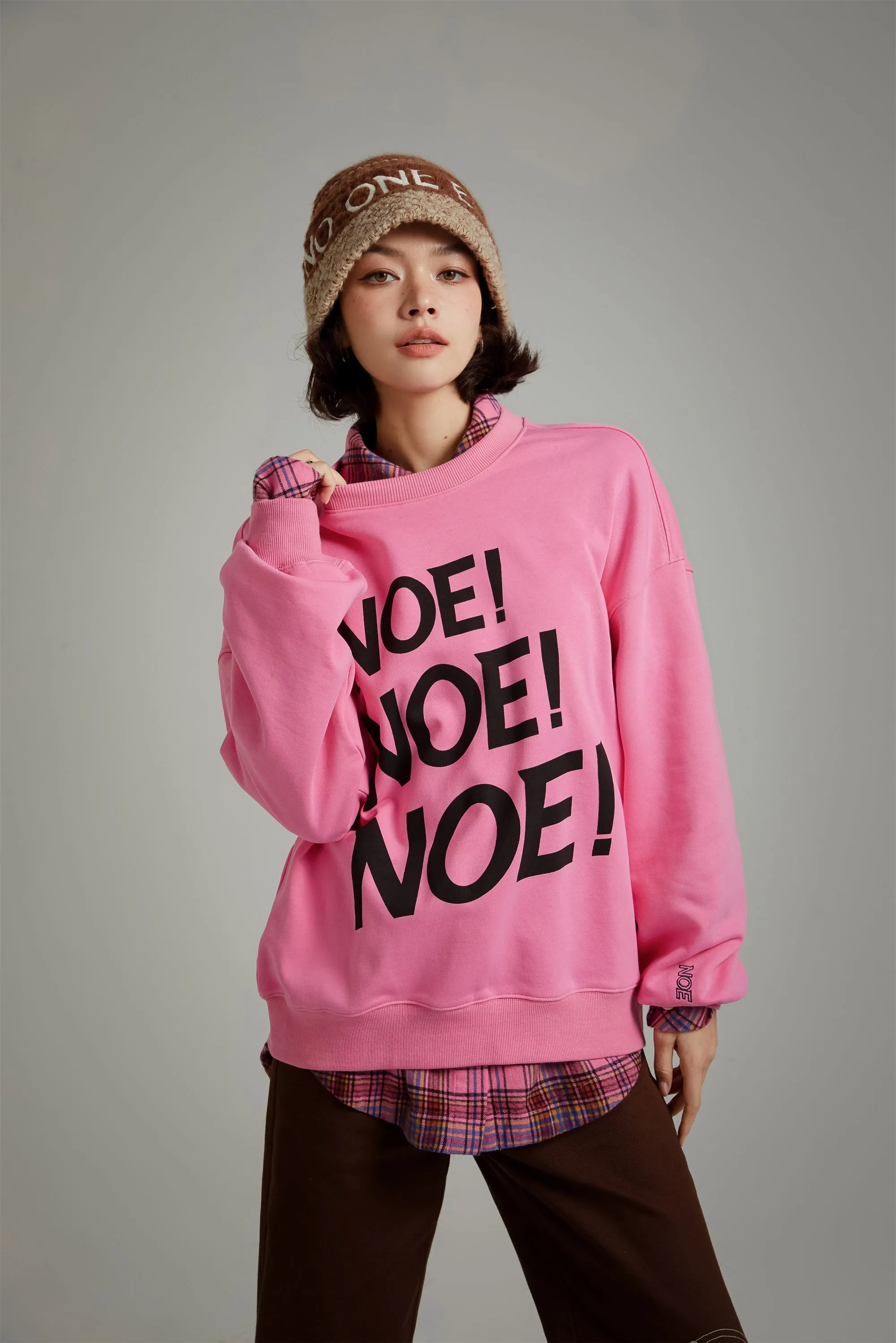 Logo Lettering Boxy Sweatshirt