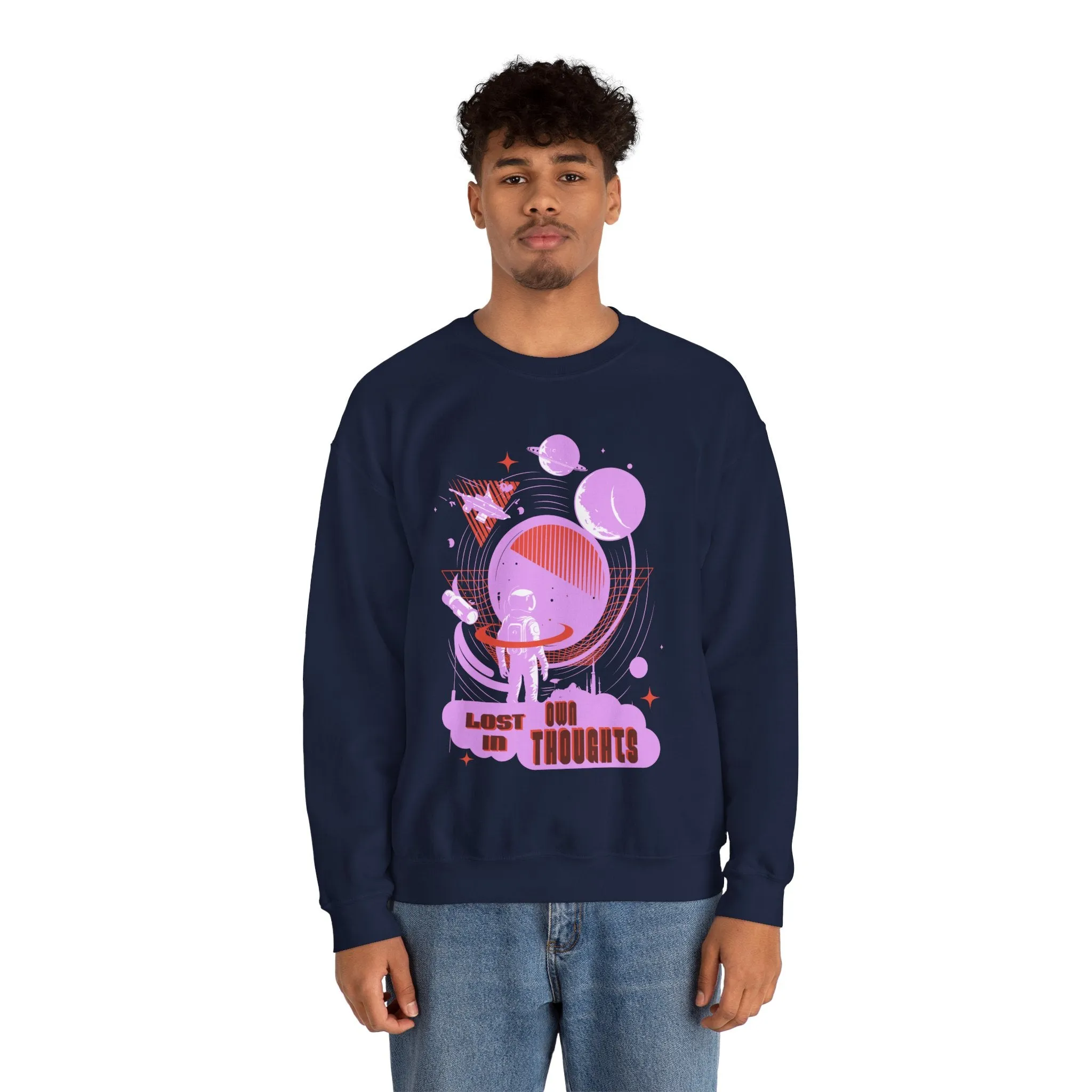 Lost in own Thoughts Graphic Crewneck