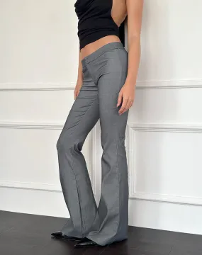 Malvinas Flared Trouser in Grey Tailoring