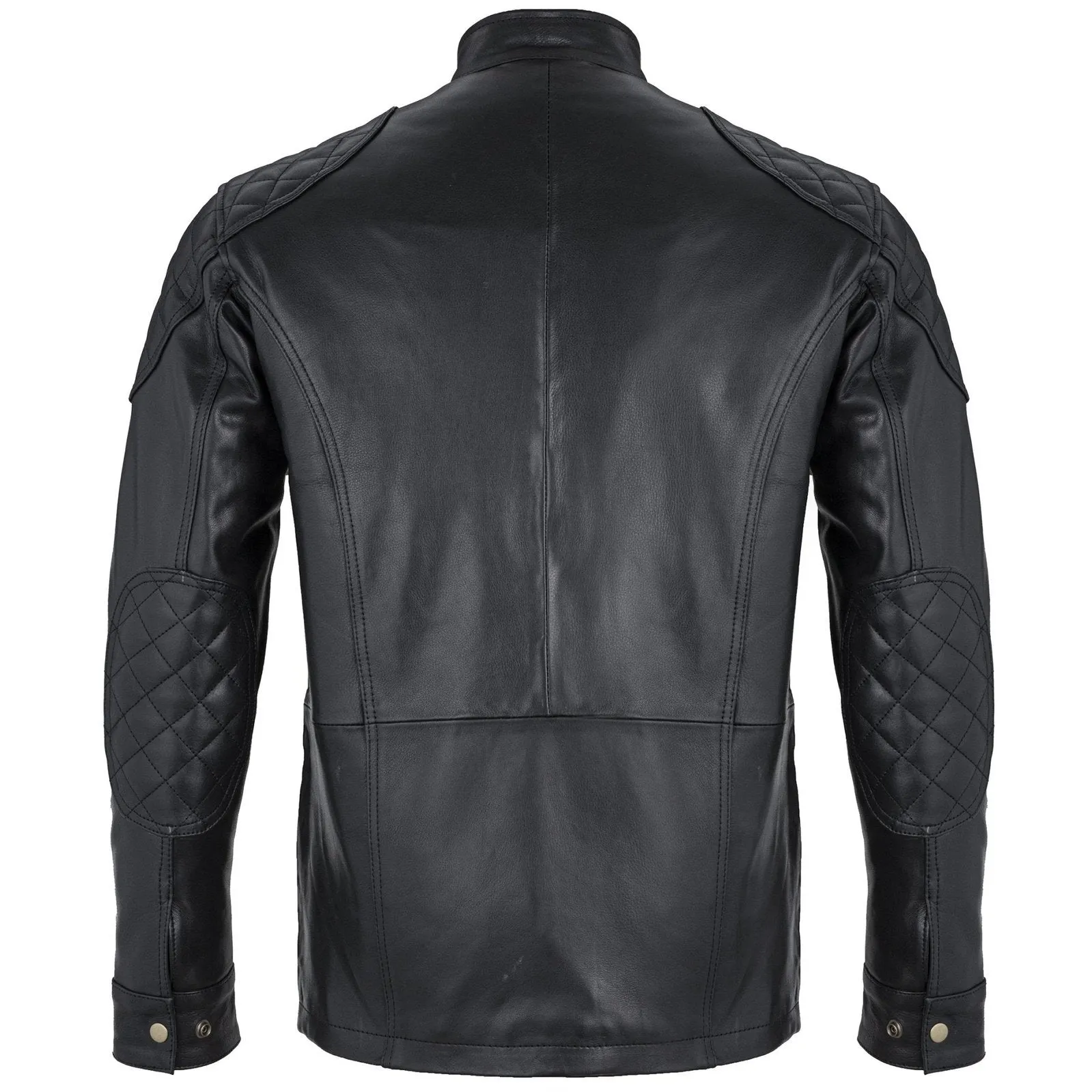 Mens Soft Black Leather Biker Long Jacket - Three Quarter Jackets