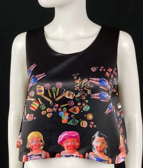 Mexican Fashion Crop Tops - Nayibi Mexico Folklore Doll Crop Tops