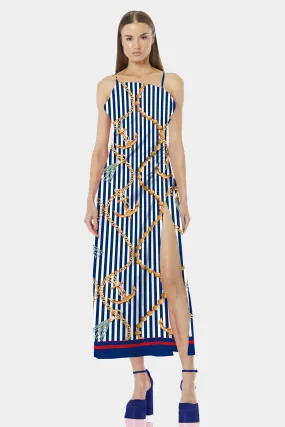 Nautical Stripes Sexy Summer Maxi Dresses