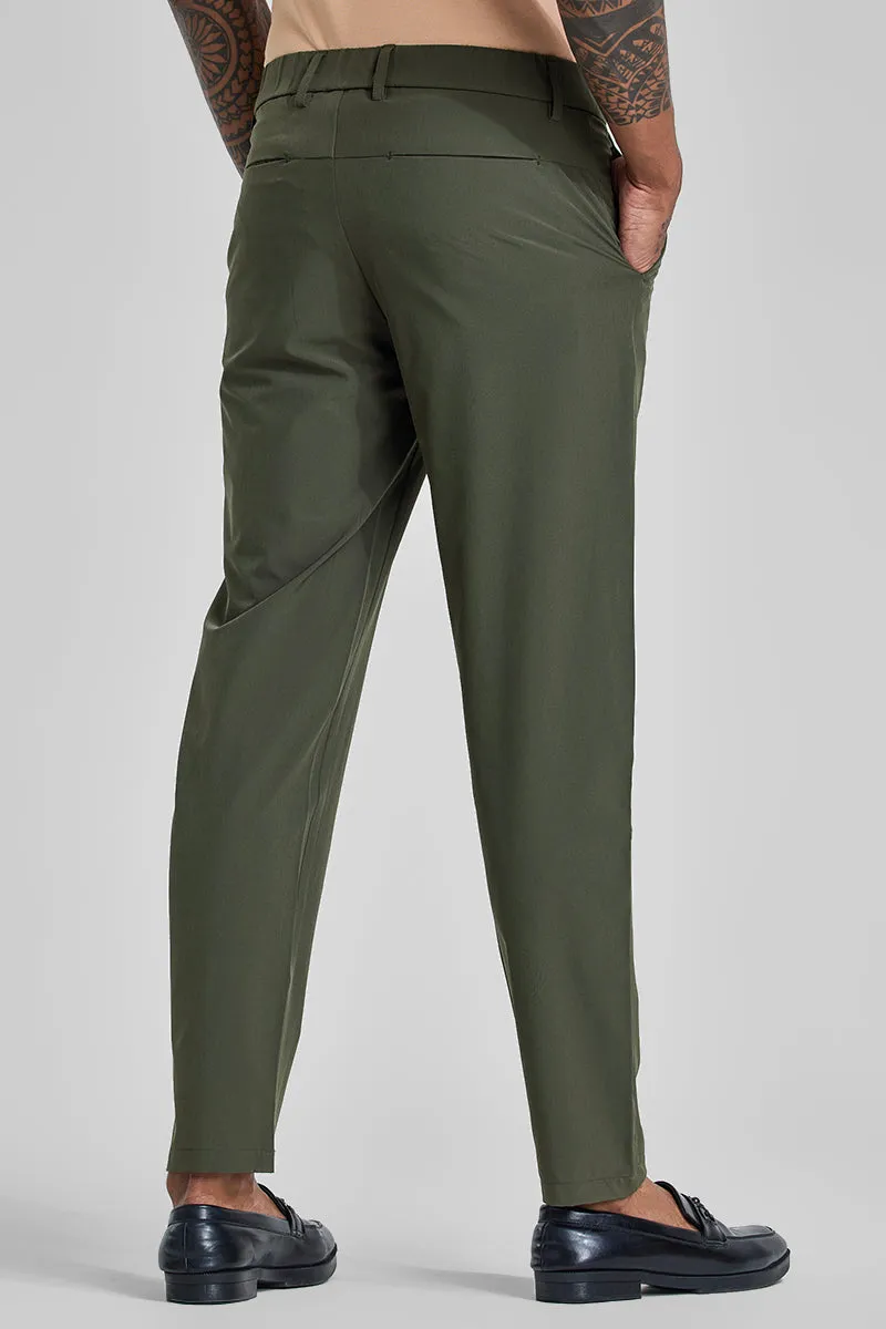 Olive Slim Fit Stretch Chinos