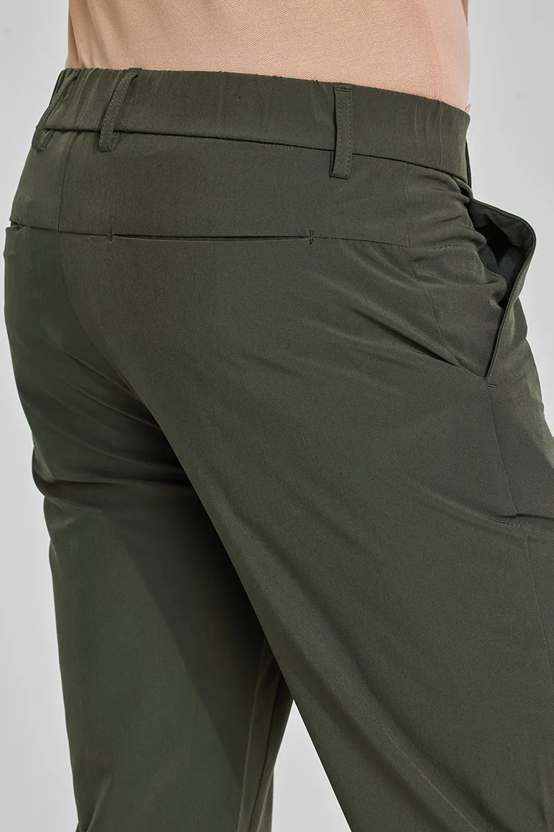 Olive Slim Fit Stretch Chinos