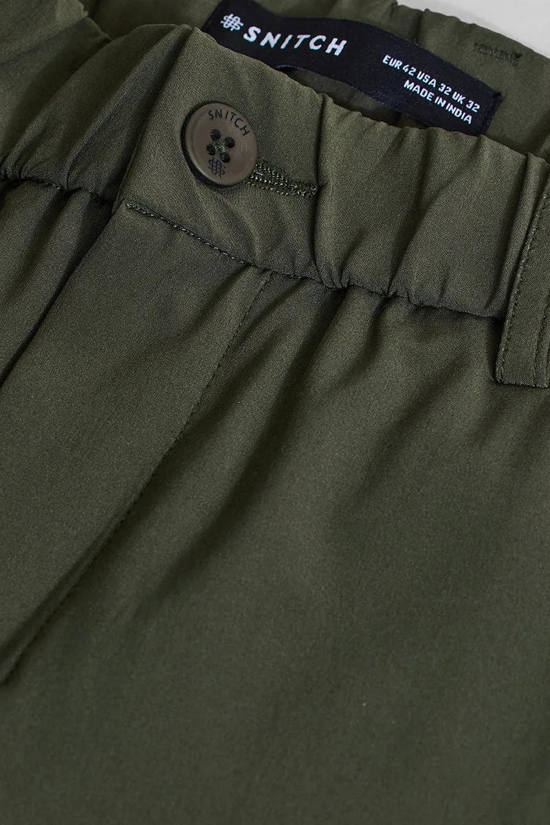 Olive Slim Fit Stretch Chinos