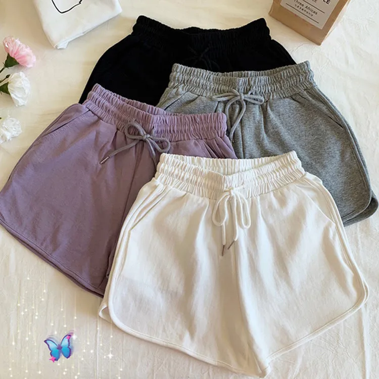 Outdoor Shorts Women Summer Korean High Waist Casual Wide Leg INS Student Loose Thin Sporty Hot Pants