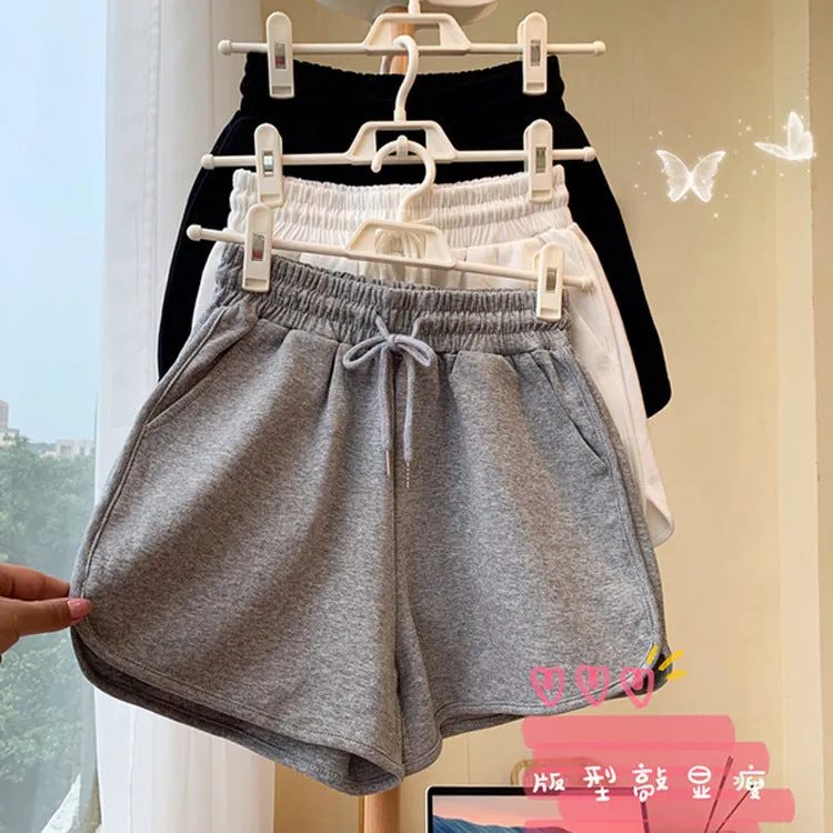 Outdoor Shorts Women Summer Korean High Waist Casual Wide Leg INS Student Loose Thin Sporty Hot Pants