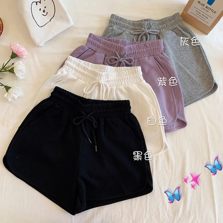 Outdoor Shorts Women Summer Korean High Waist Casual Wide Leg INS Student Loose Thin Sporty Hot Pants