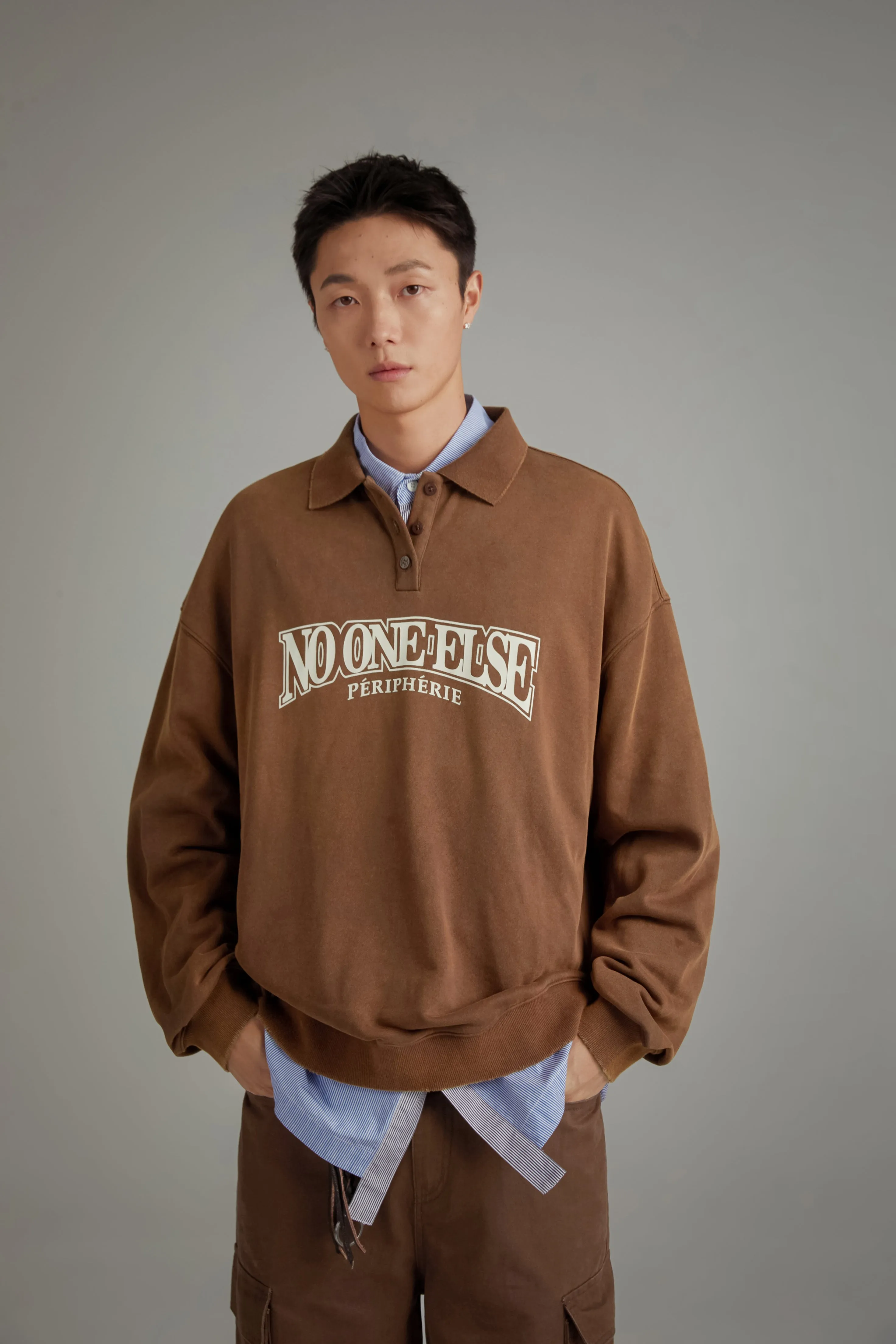 Polo Neck Boxy Sweatshirt