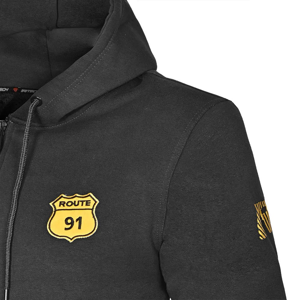 R-TECH Route 91 Motorbike Touring Hoodie Black