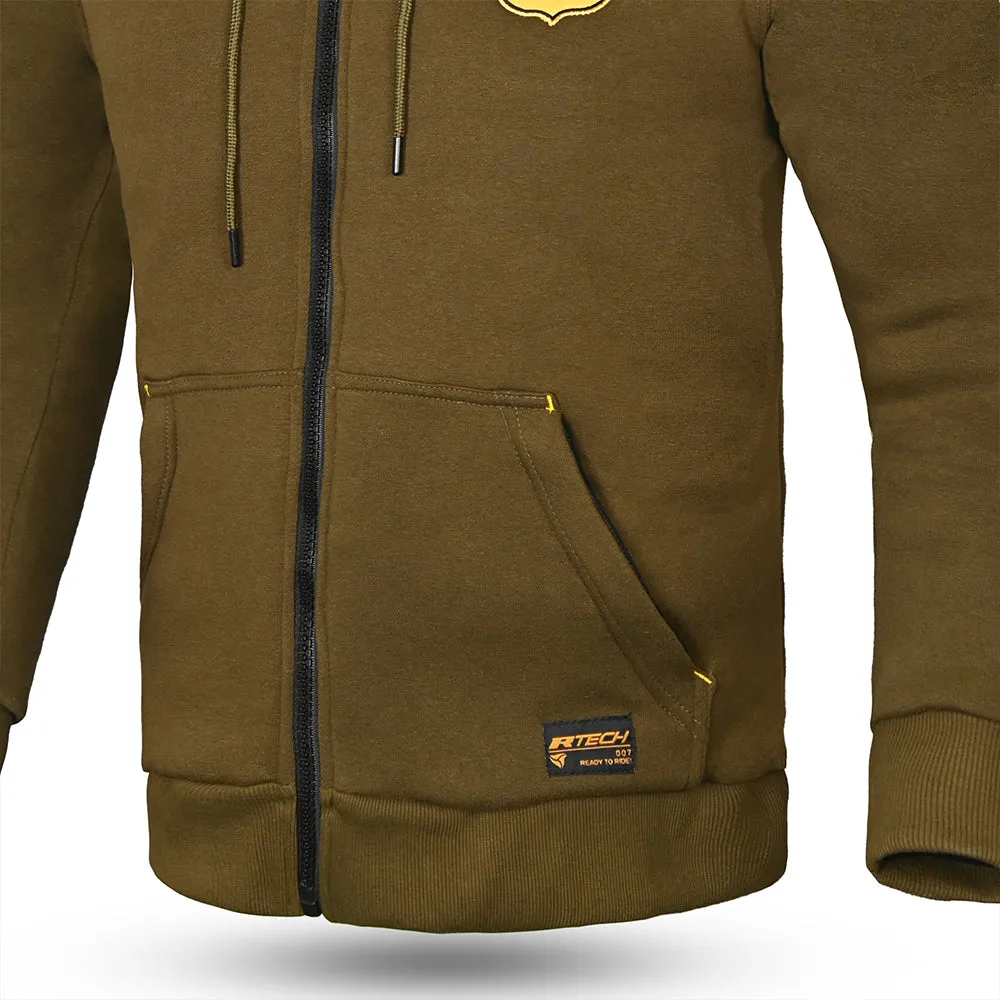 R-TECH Route 91 Motorbike Touring Hoodie Olive Green