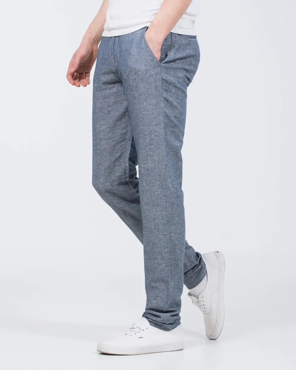 Redpoint Halifax Regular Fit Tall Linen Chinos (navy)