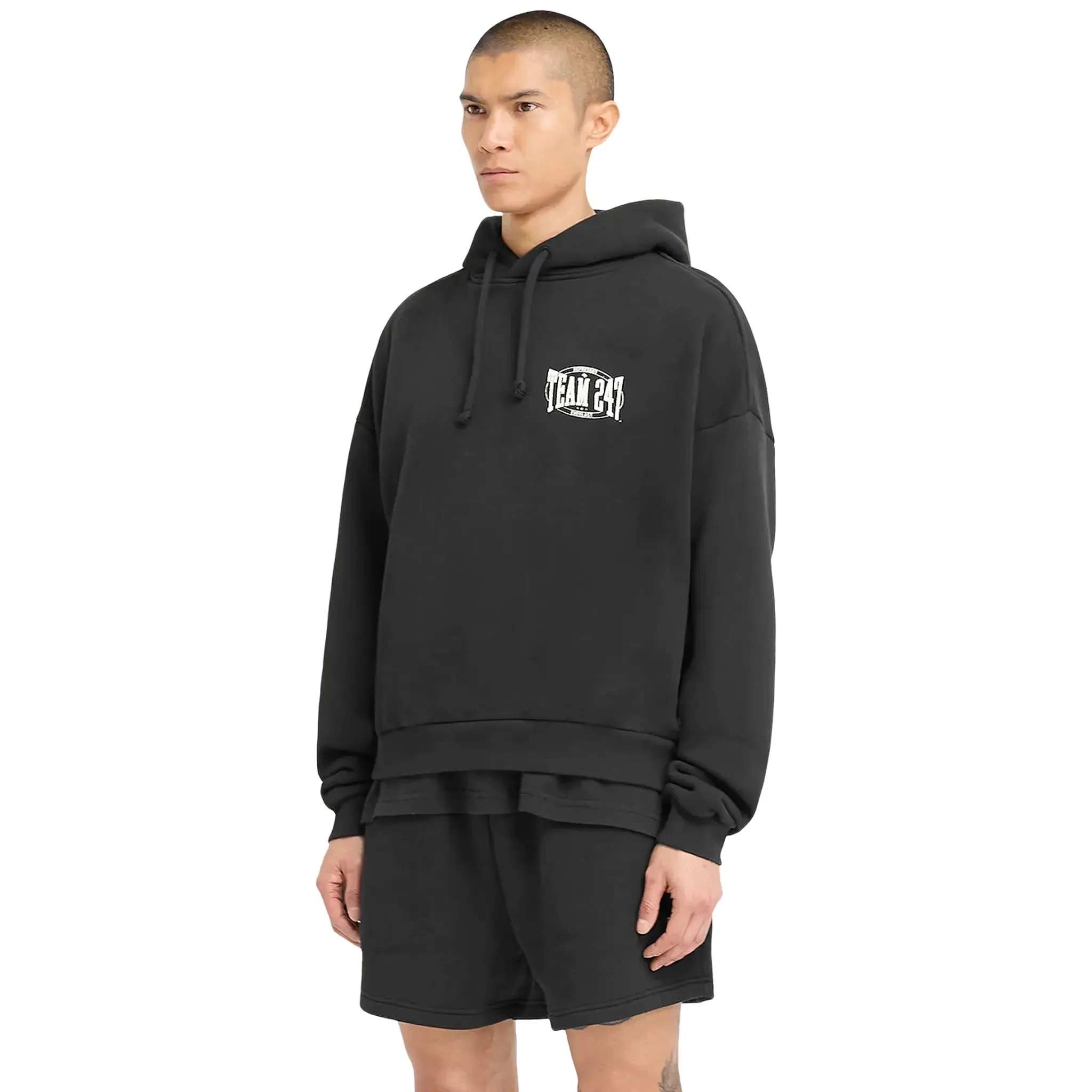 Represent 247 X Everlast Training Camp Boxy Off Black Hoodie