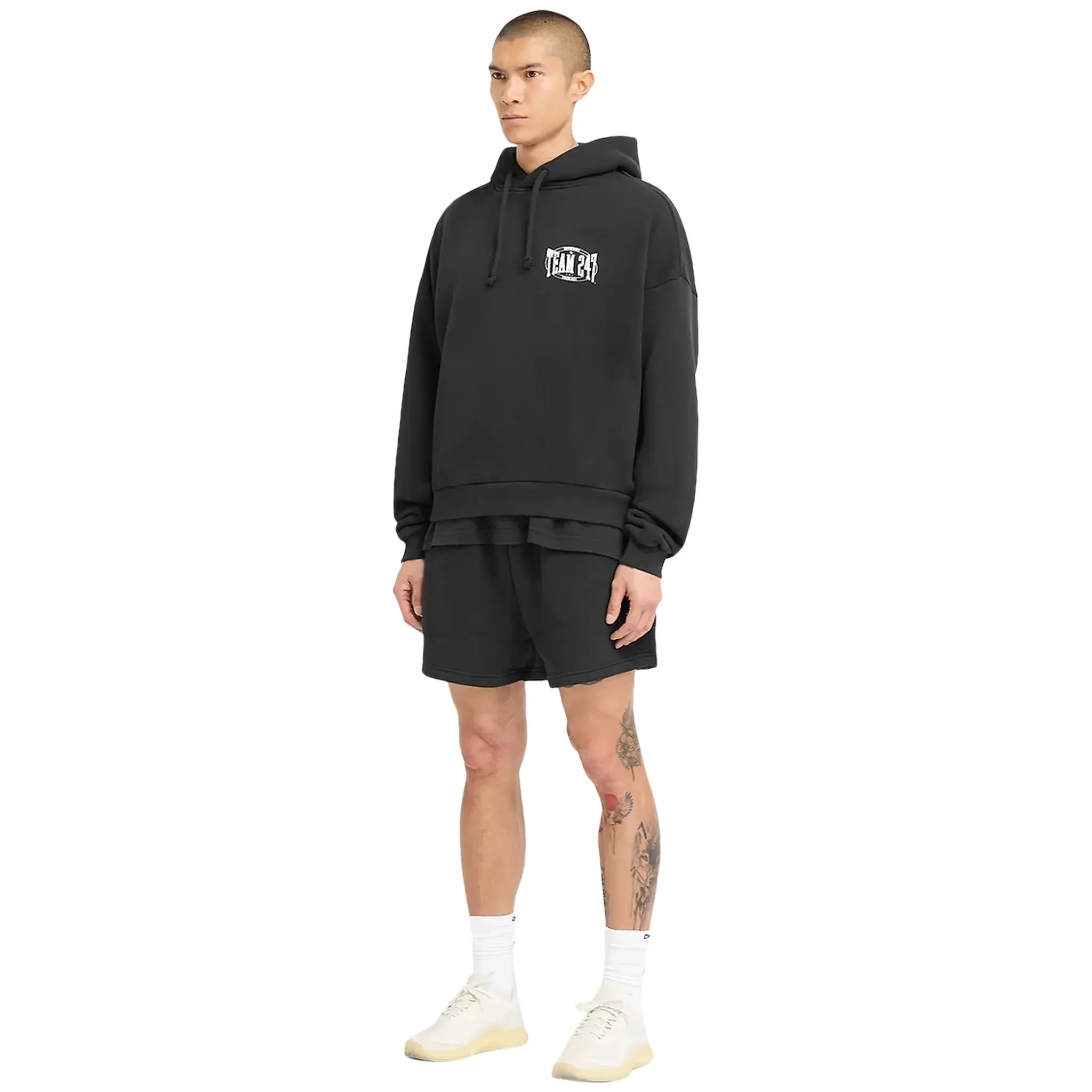 Represent 247 X Everlast Training Camp Boxy Off Black Hoodie