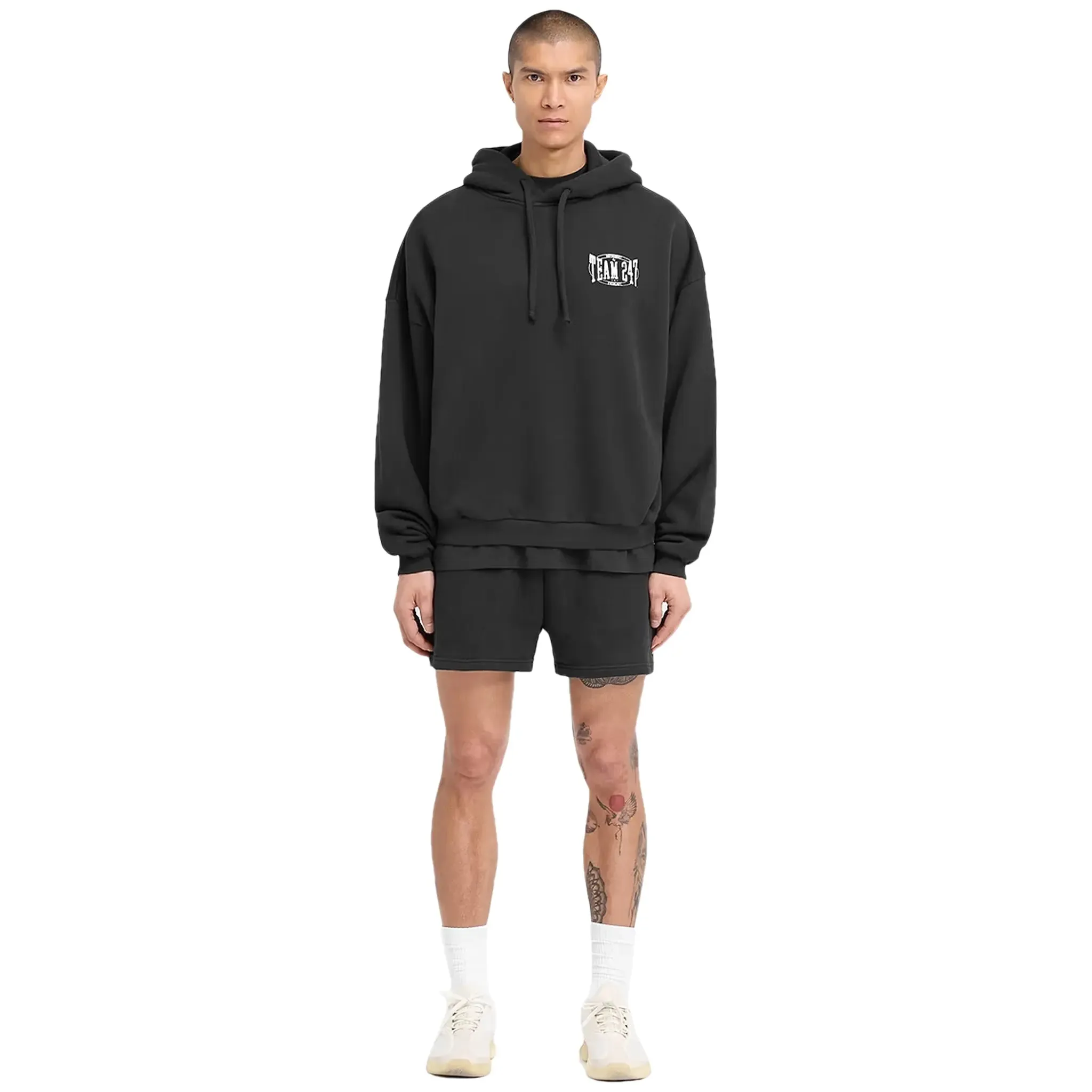 Represent 247 X Everlast Training Camp Boxy Off Black Hoodie