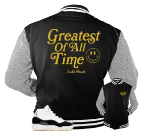 Retro 11 Gratitude DMP Goat Varsity Jacket