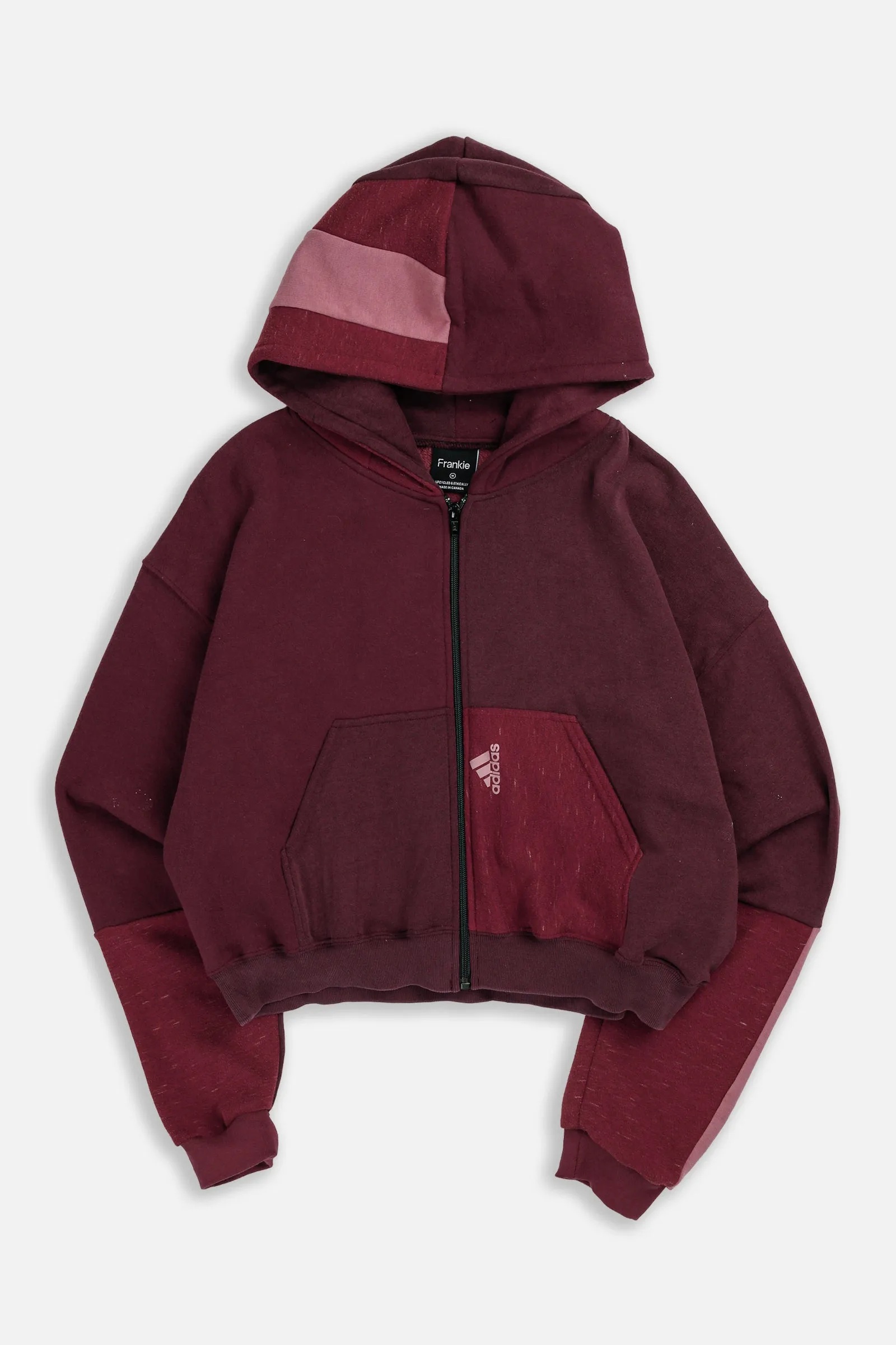 Rework Adidas Crop Zip Hoodie - M