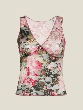 Selma Floral Mesh Top