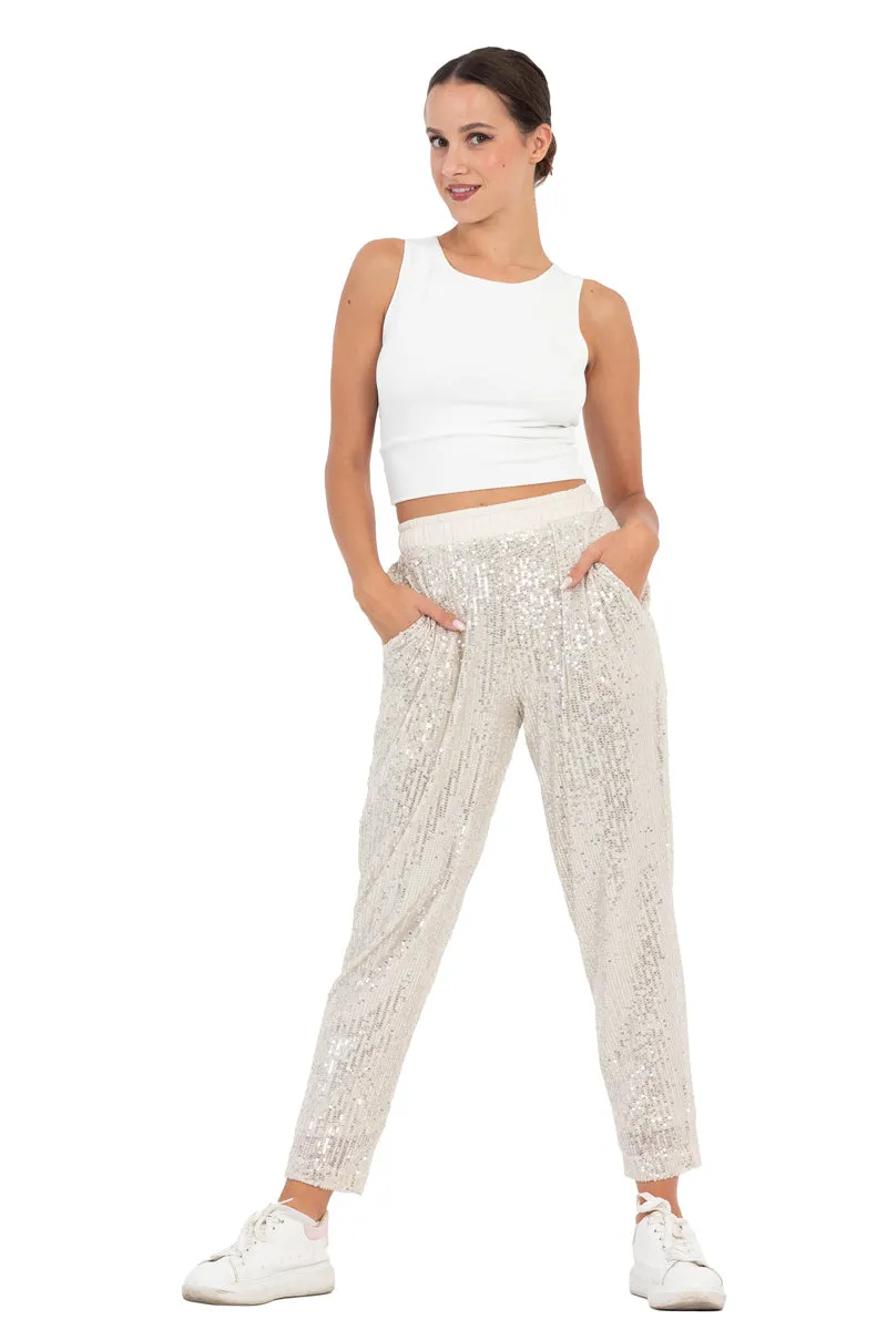 Sequinned Women's Trousers