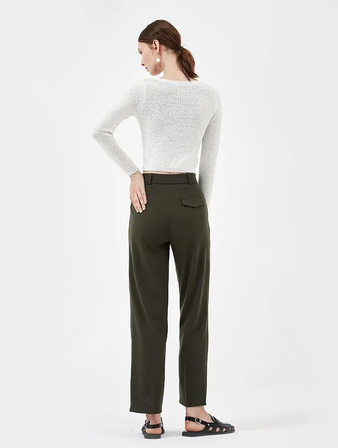 Straight Casual Tailored Trousers