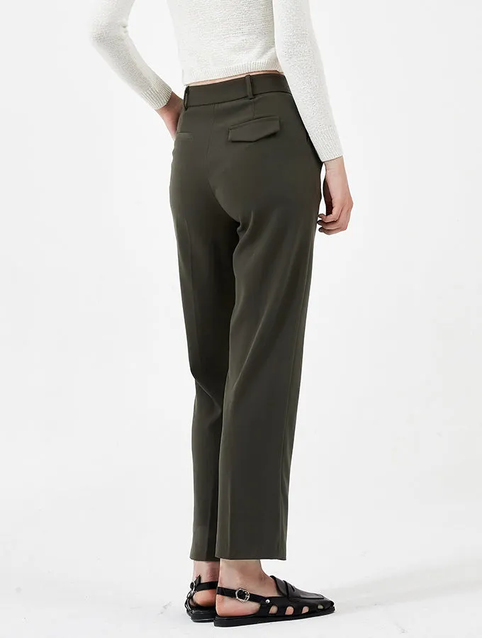 Straight Casual Tailored Trousers