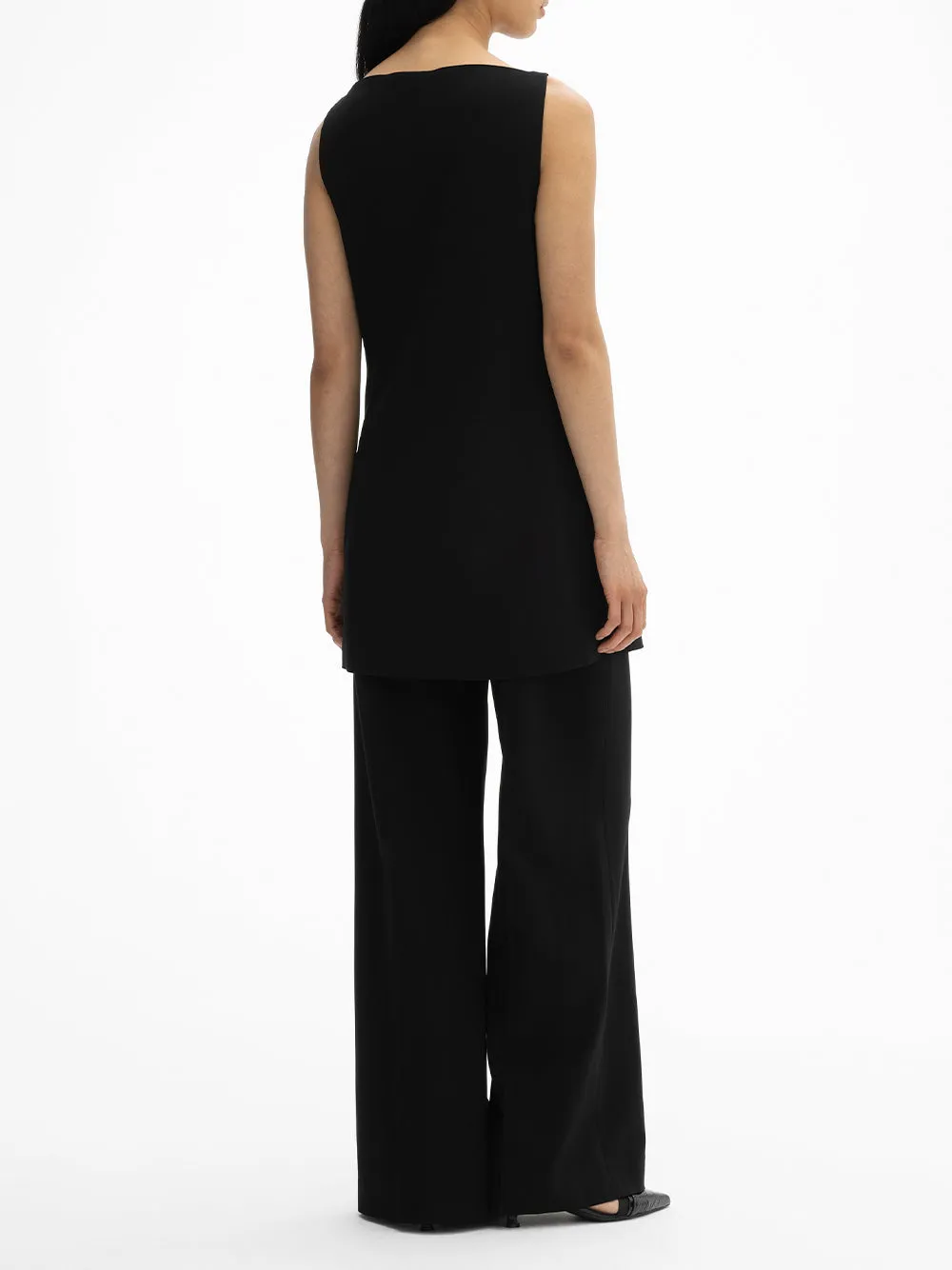 Tailored Square-Neck Top