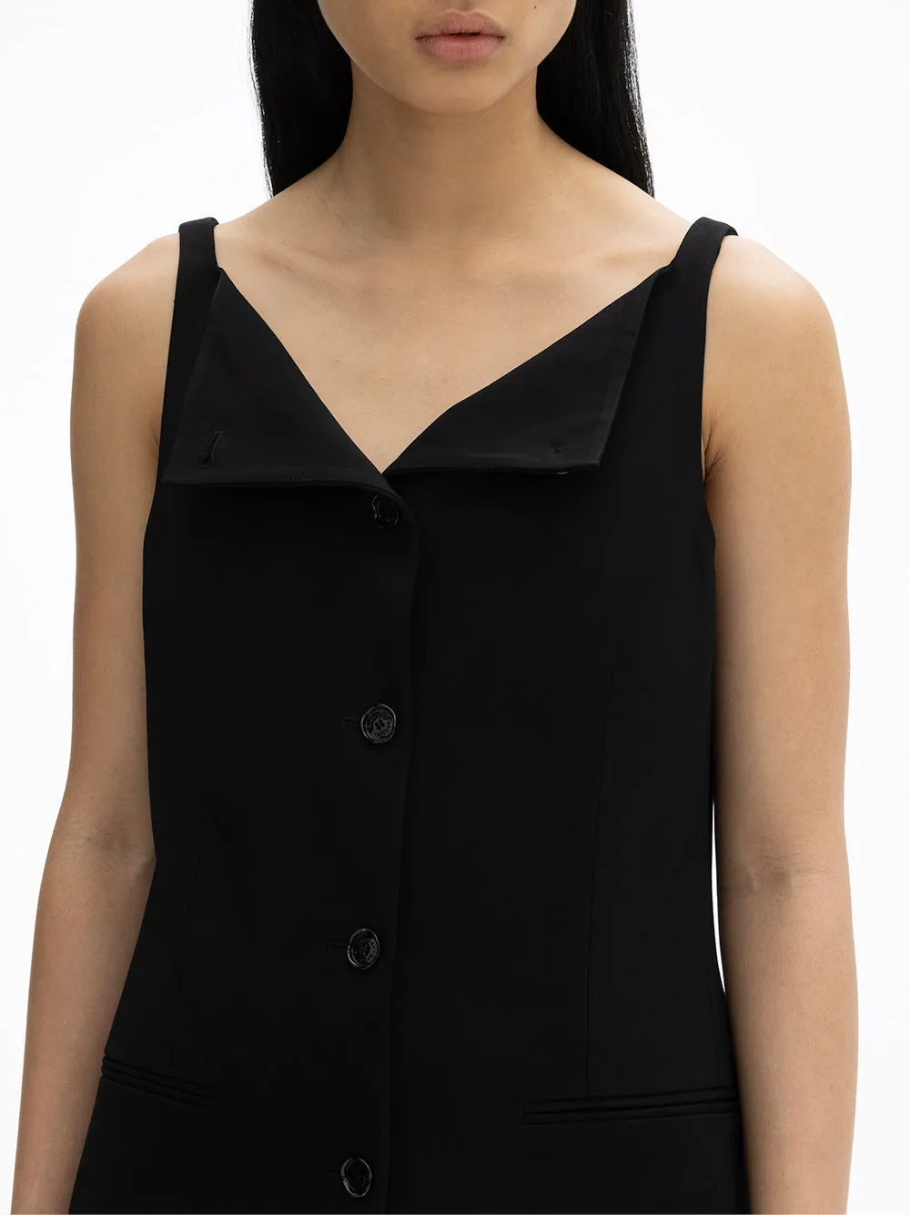 Tailored Square-Neck Top