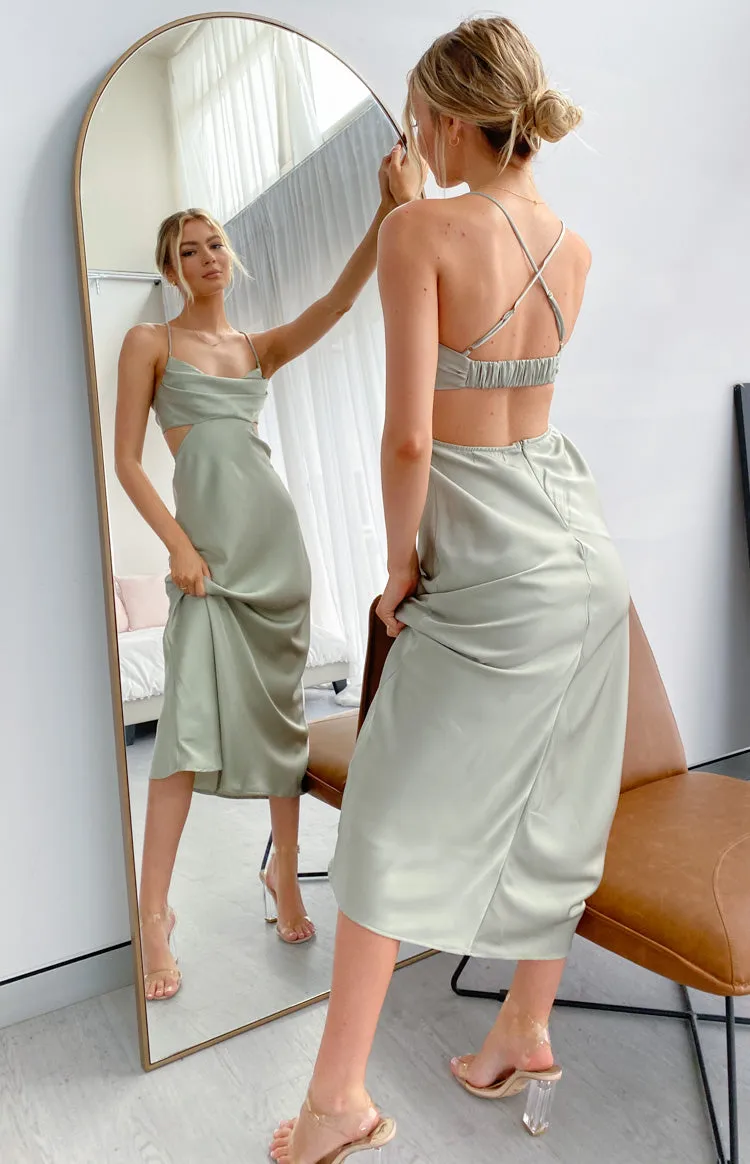 Taleah Cut Out Maxi Dress Sage