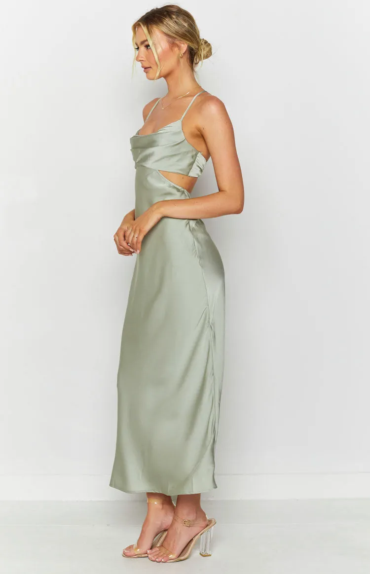 Taleah Cut Out Maxi Dress Sage