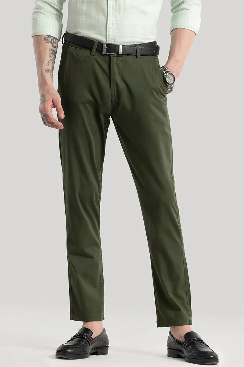 Urban Stride Olive Slim Fit Chino