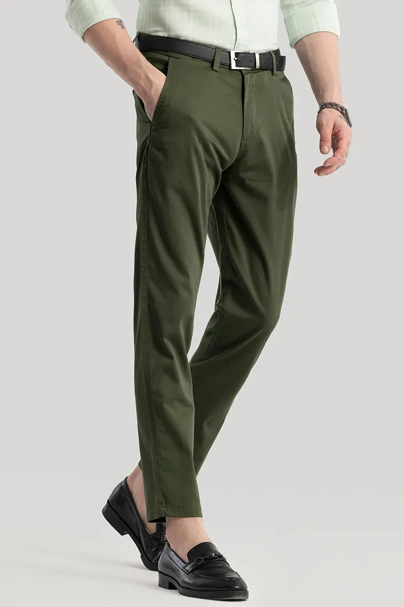 Urban Stride Olive Slim Fit Chino